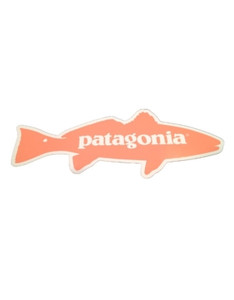 Patagonia Red Drum Sticker in Pale Red